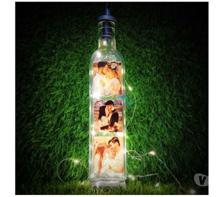 Handicrafts - Collectables Hisar - Photos for ROMANTIC PERSONALISED LED BOTTLE LAMP