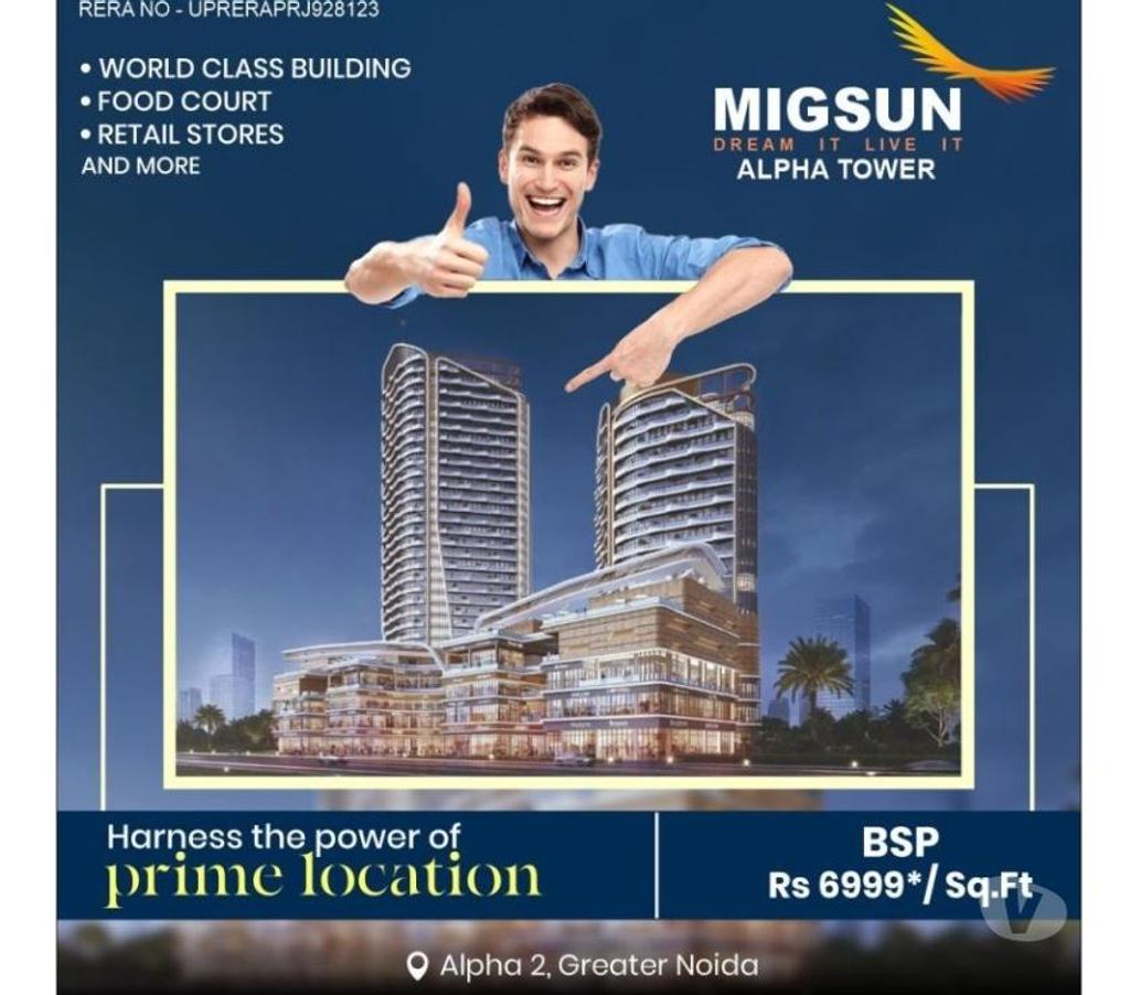 Houses & Flats for sale Ghaziabad - Photos for Migsun Alpha Central | Studio Apartments in Greater Noida