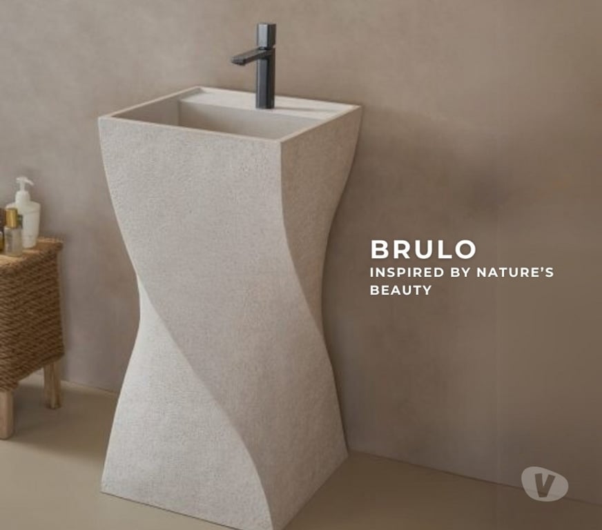 Renovation services New Delhi - Photos for Brulo Standing Wash Basin: Perfect Blend of Nature-Inspire