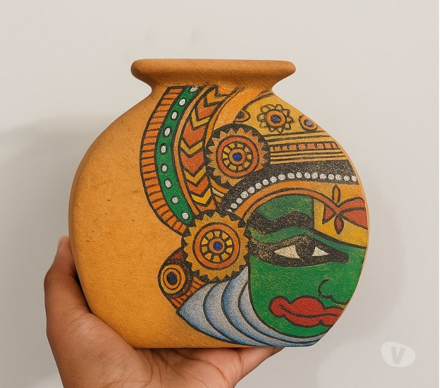 Handicrafts - Collectables Agra - Photos for Limited Stock! Hand-Painted Terracotta Vase | Home Decor