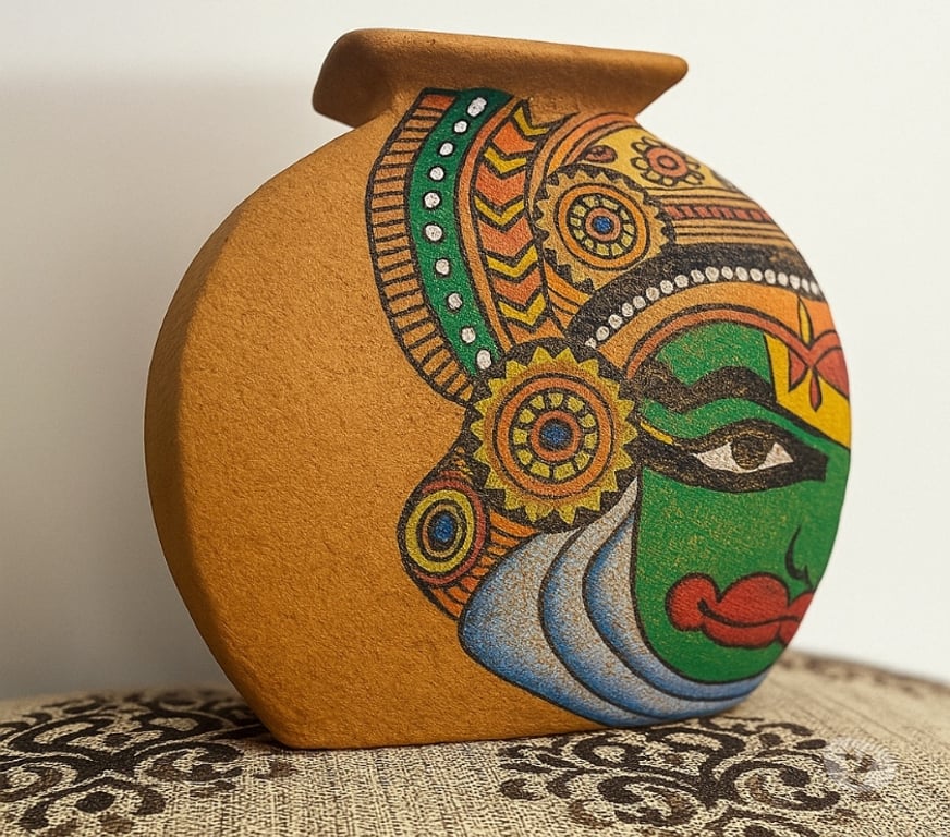 Handicrafts - Collectables Agra - Photos for Limited Stock! Hand-Painted Terracotta Vase | Home Decor