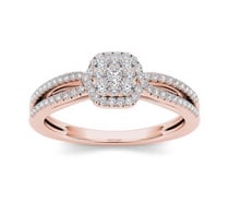 14k Rosy rose gold ring