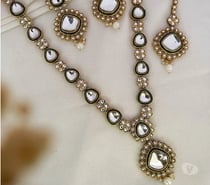 Kundan Studded Silver Jhumkas