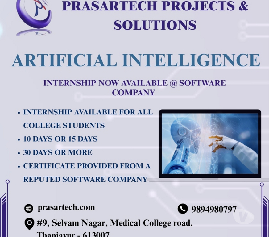 Professional Training Thanjavur - Photos for Internships at Prasartech