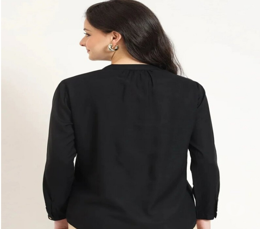 Buy & Sell Clothes Kolkata - Photos for Black Solid Pleated Jaipuri Short Kurta