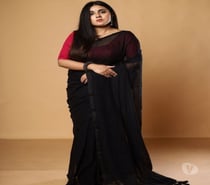 Exclusive Black Mulmul Cotton Saree