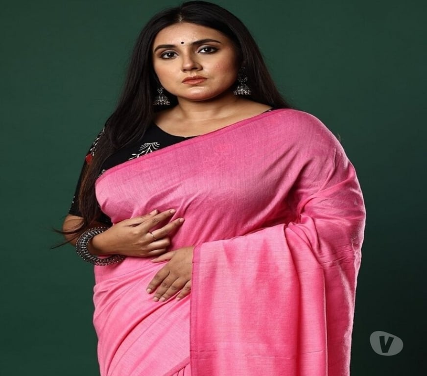 Buy & Sell Clothes Kolkata - Photos for Light Pink Mulmul Cotton Saree