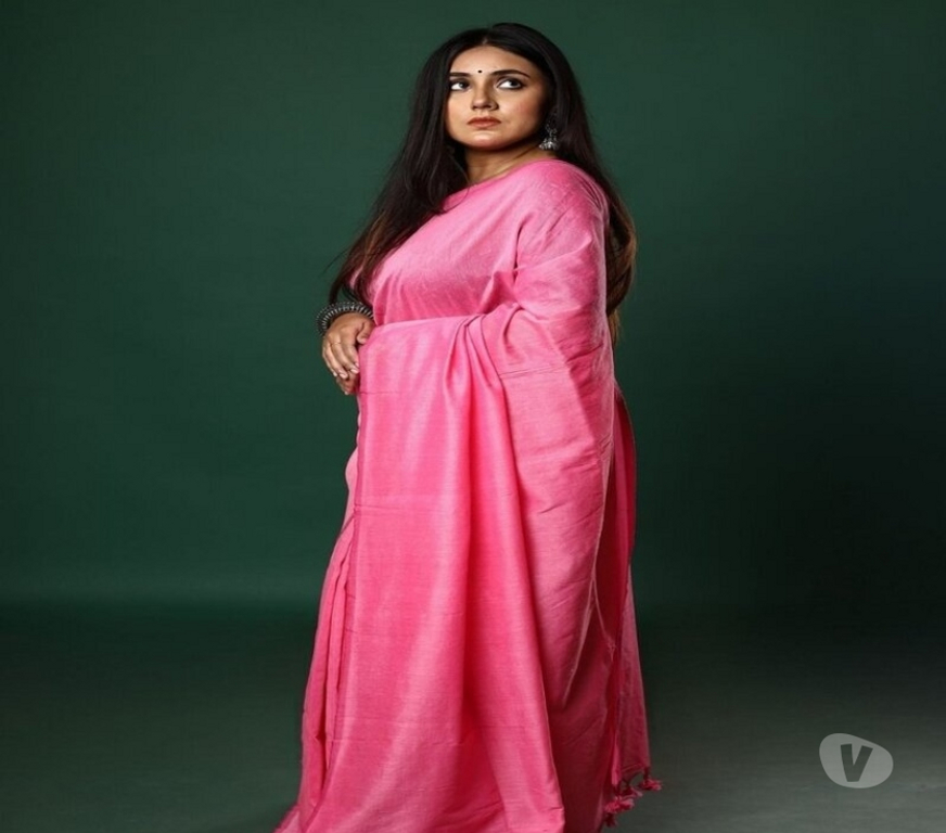 Buy & Sell Clothes Kolkata - Photos for Light Pink Mulmul Cotton Saree