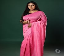 Light Pink Mulmul Cotton Saree