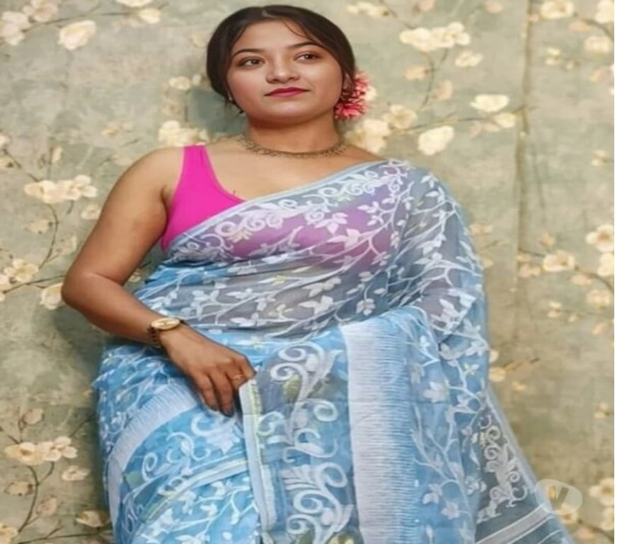 Buy & Sell Clothes Kolkata - Photos for Sky-Blue Soft Jamdani Saree